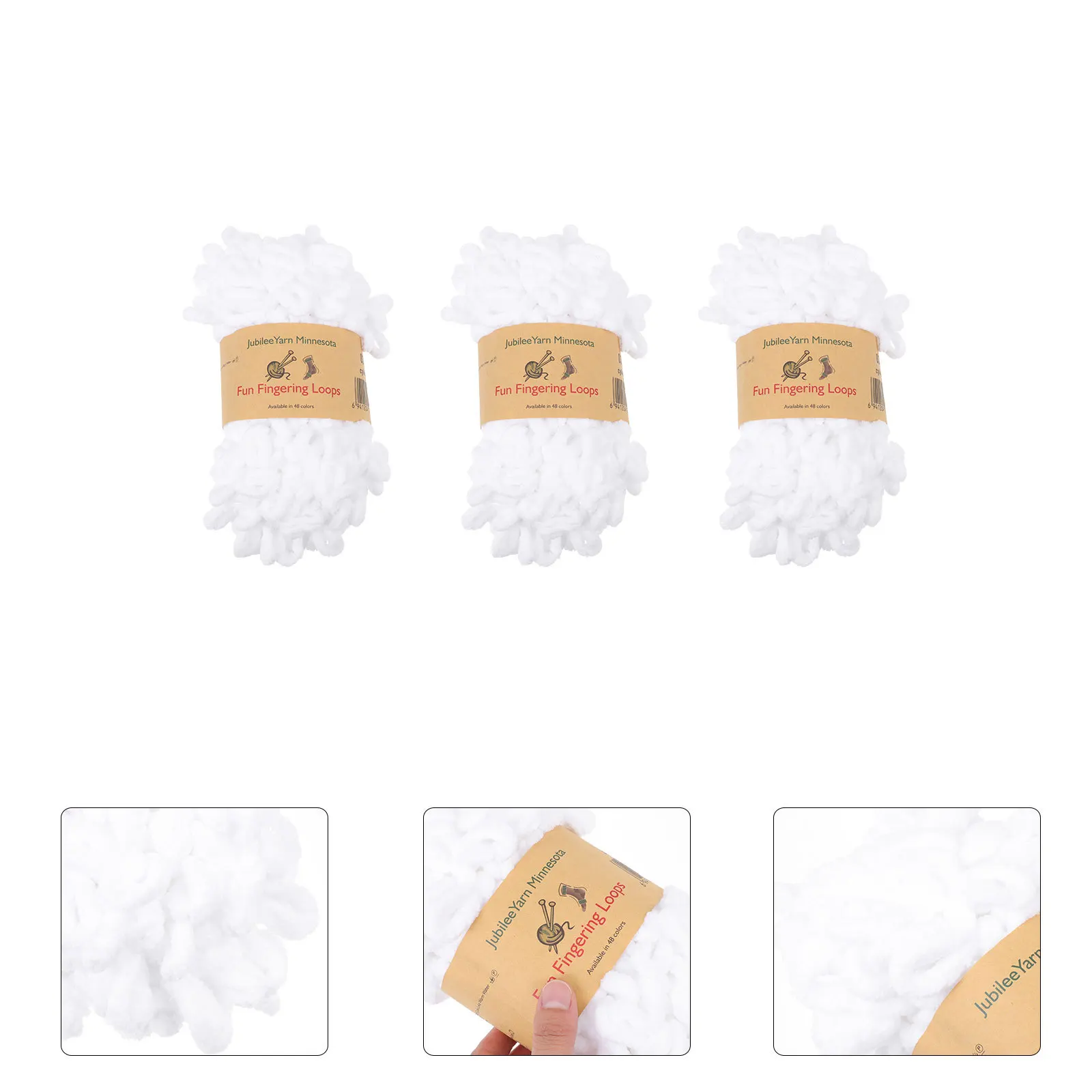 

3 Rolls DIY Handmade Knitting Yarn Durable Lightweight for Sweater Scarf Sofa Cushion Hand Knitting Wool