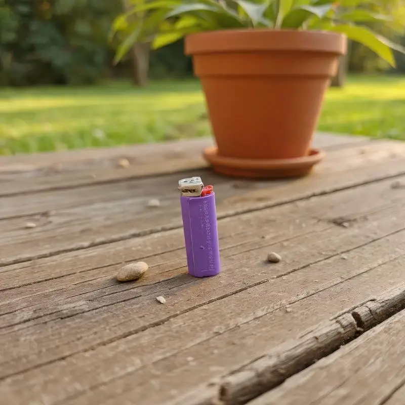 مجموعة تدخين بيت الدمية مع ولاعة مصغرة 1/12 وملحقات لعبة نموذج قاعدة