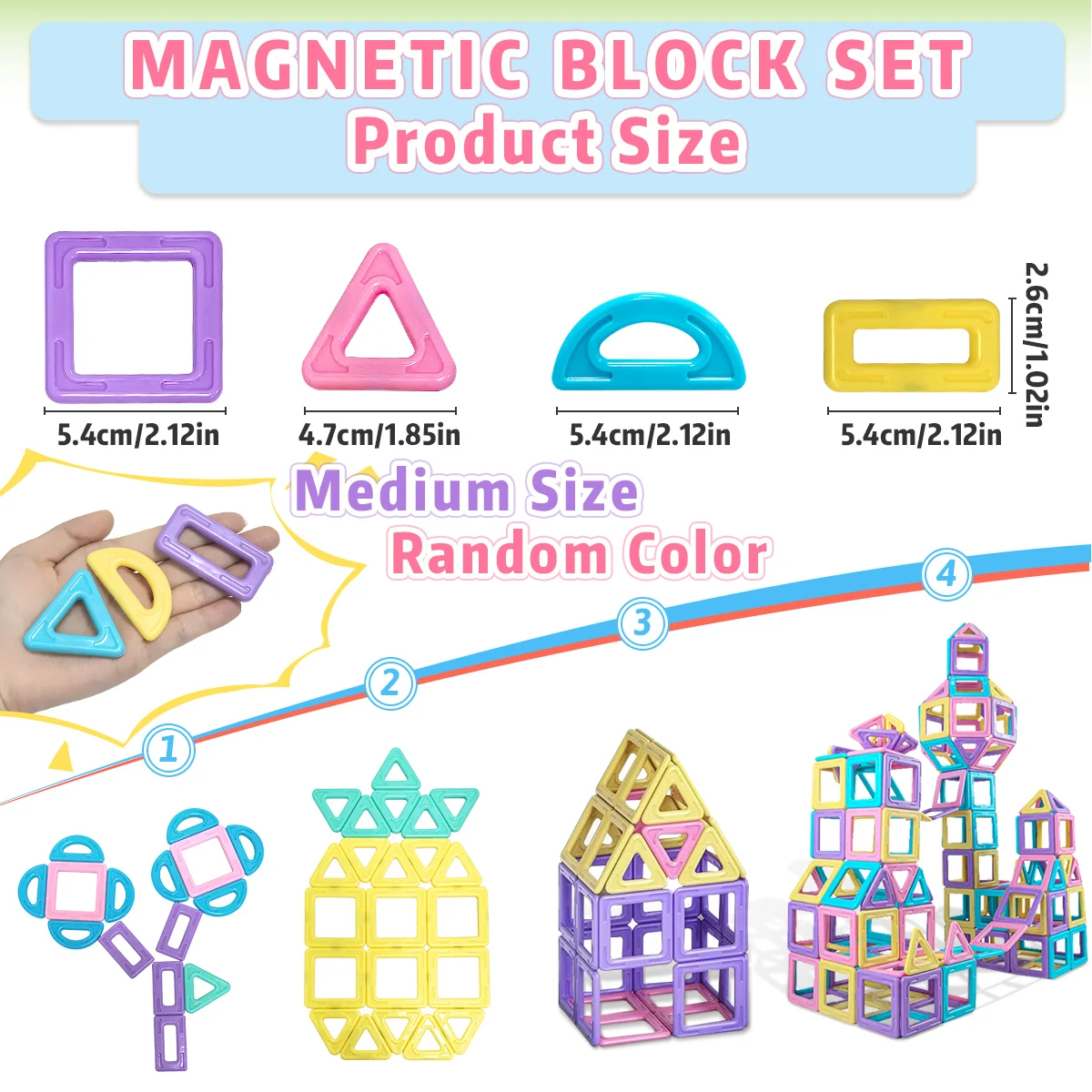 Macaron 3D Magnetische Blokken Set Speelgoed Voor Kinderen Jongens Meisjes Educatief Zintuiglijk Gebouw Magneticfor Speelgoed Geschenken 32/56/84PCS ﻿