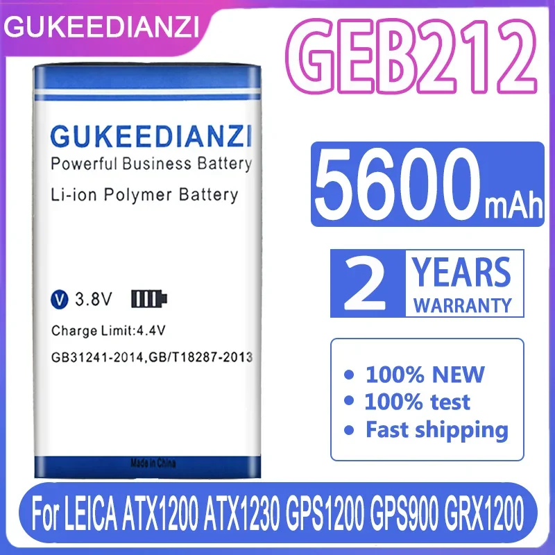 

GUKEEDIANZI Replacement Battery GEB211 GEB212 5600mAh For LEICA GEB211 ATX1200 ATX1230 GPS1200 GPS900 GRX1200 Batteries