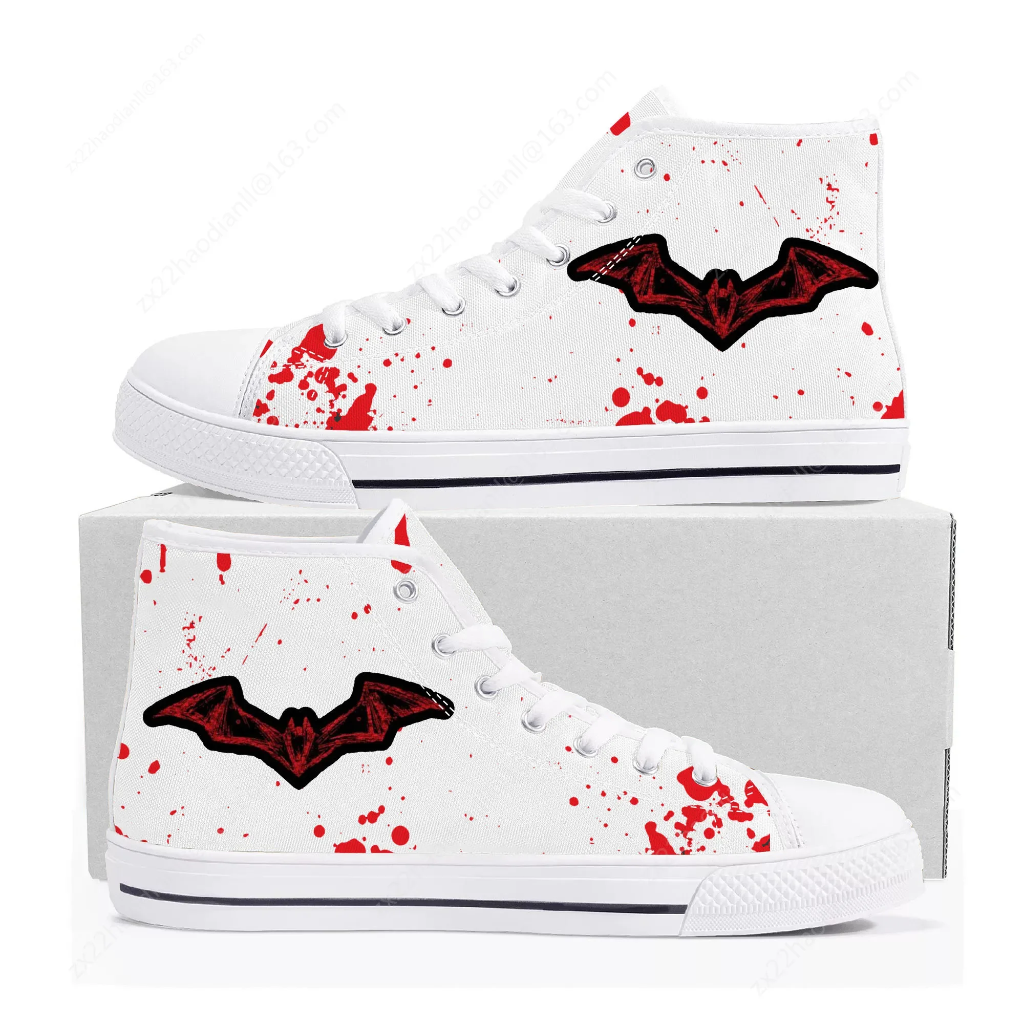 روبرت باتينسون شعار مصاص دماء الخفافيش الجناح عالية أعلى أحذية رياضية رجل إمرأة مراهق قماش حذاء رياضة زوجين أحذية عادية حذاء مخصص #2