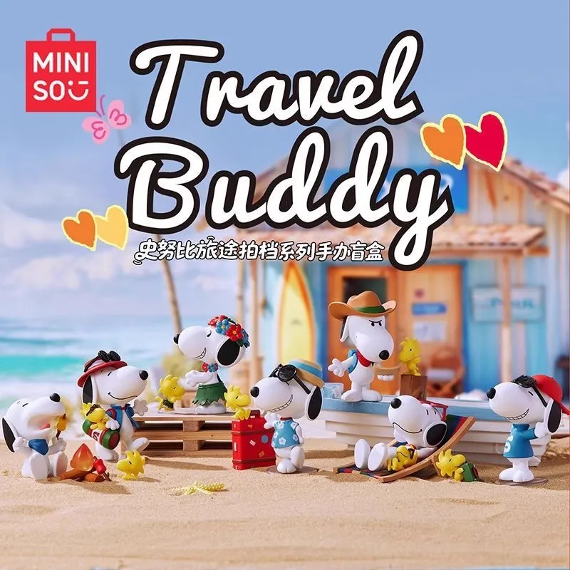 

100% подлинная слепая коробка серии Snoopy Travel Partner, модная игра, милый настольный автомобиль, украшение, подарок на день рождения, ручная работа