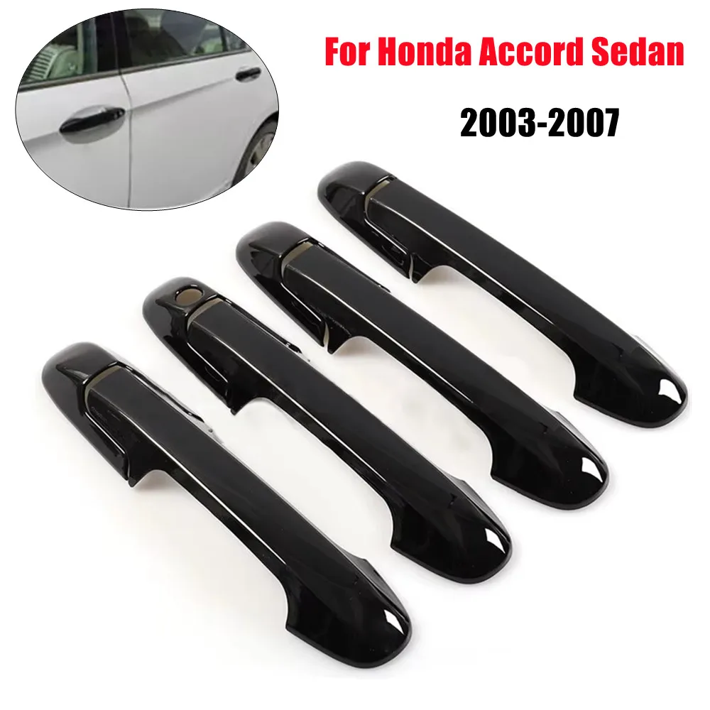 

1 Set For Honda Accord Sedan 4 Door 2003-2007Exterior Smart Door Handle Frame Cover Trim ABS Protective Sticker Accessories