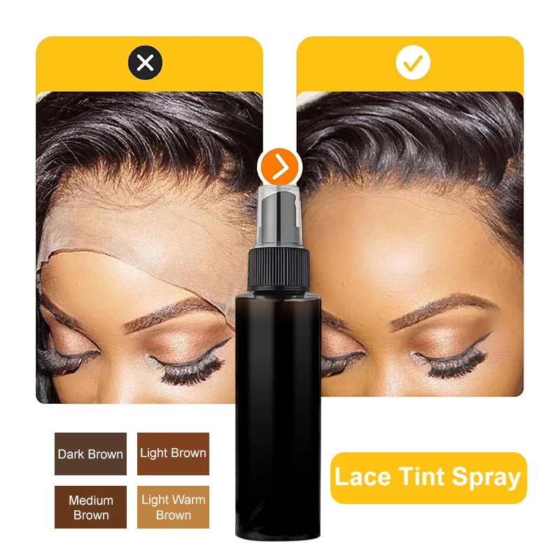 100ml Lace Melting Spray And Lace tint spray For Lace Wigs,Glueless,Natural Finishing Hold Dyed wig care spray for Women & Men