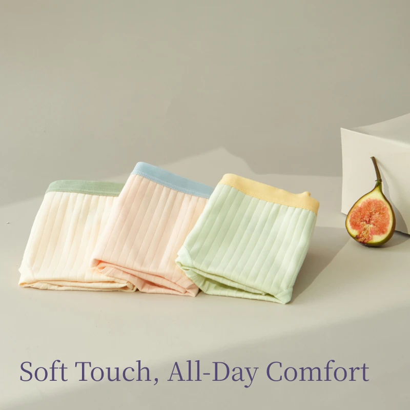 SUJIIN 3 قطعة/الوحدة المرأة ملابس داخلية قطنية سلس منتصف الخصر سراويل للنساء غير مرئية تنفس مريحة ملخصات سيدة XN001