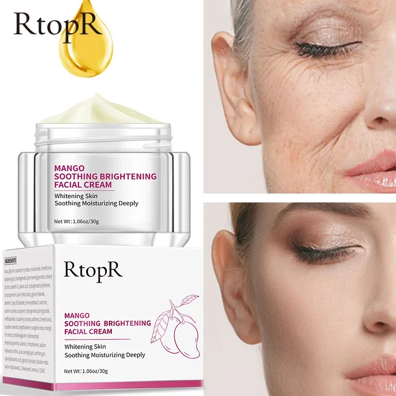 RtopR Face Cream Anti-Wrinkle Anti Aging Whitening Mango Bright Moisturizing Liquid Tights Nourishing Shrink Pores High Quality