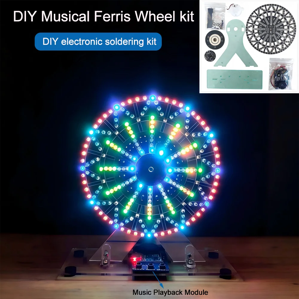 Diy electronic kits LED-Lit Musical Ferris Wheel DIY soldering kit