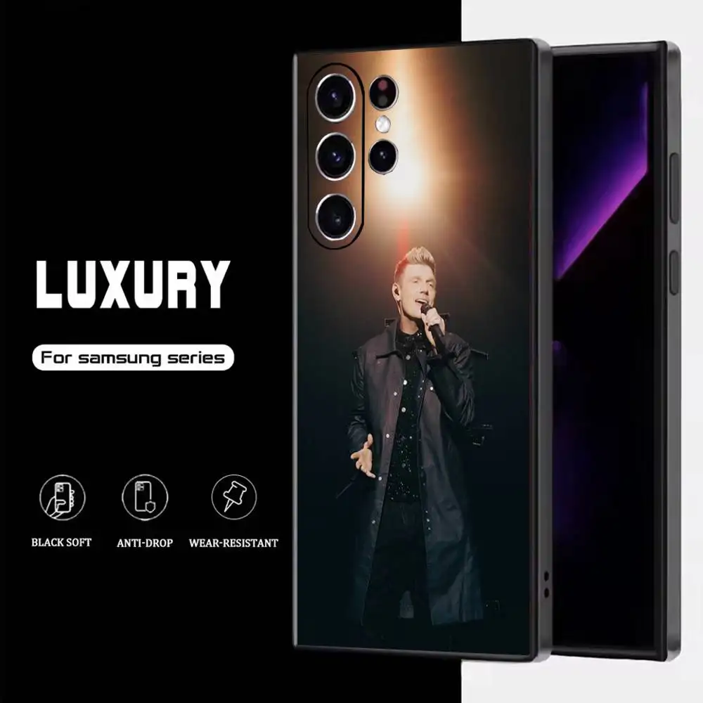 حافظة هاتف B-Backstreet Boys BSB لهاتف سامسونج S25، S24، S23، S22، S21، S20، S10، Ultra، Plus، Lite، FE، غطاء أسود من السيليكون الناعم #3