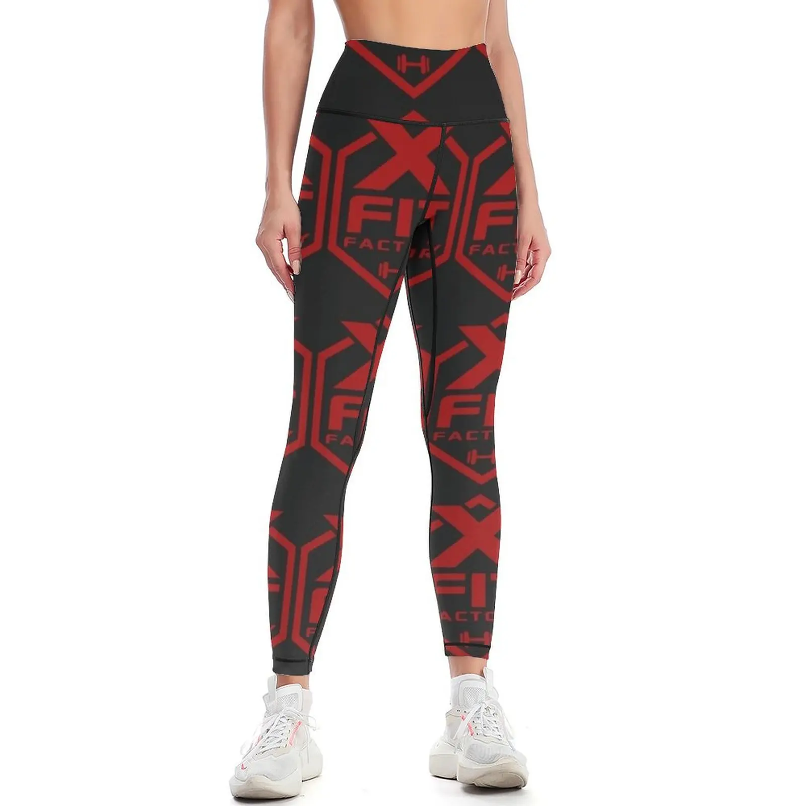 

X-Fit Factory Red/Black Leggings Women's trousers gym top Womens Leggings