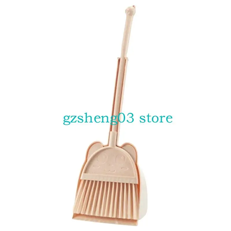 أداة تنظيف U75C مجموعة Toddler Broom و Dustpan Cleaning Toy Girl Play Play Toy
