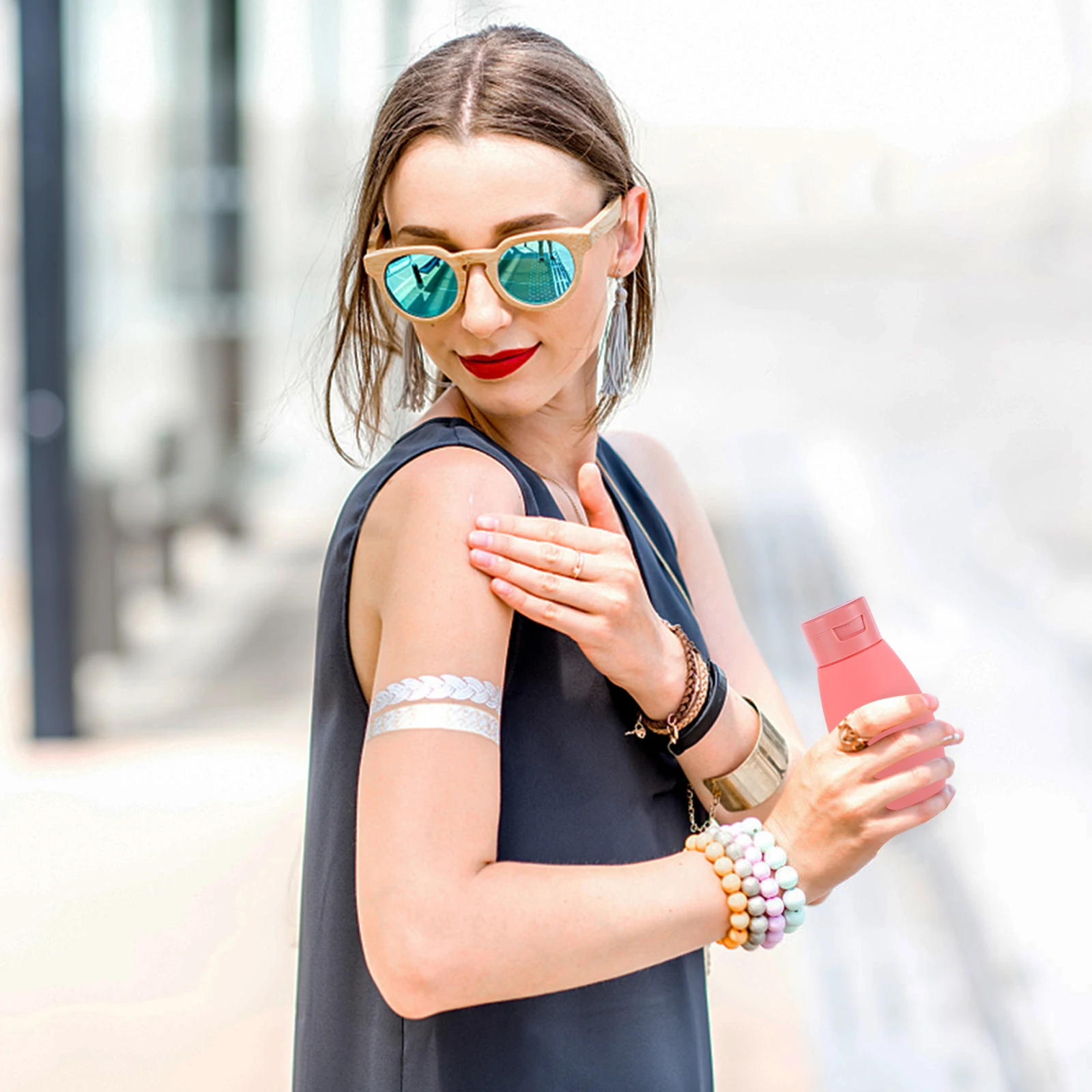 

3Pcs Travel Bottles Set Leakproof Portable Storage Sub Bottling for Lotion Shower Gels Cosmetics Travel Size Squeezable Sub