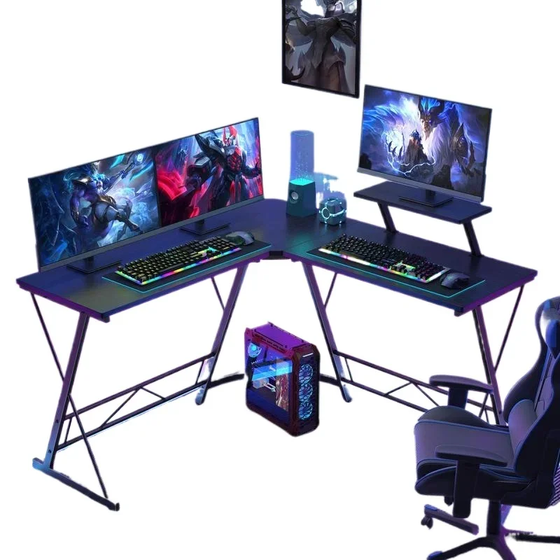 L-shaped game table corner computer workstation game table furniture space-saving table