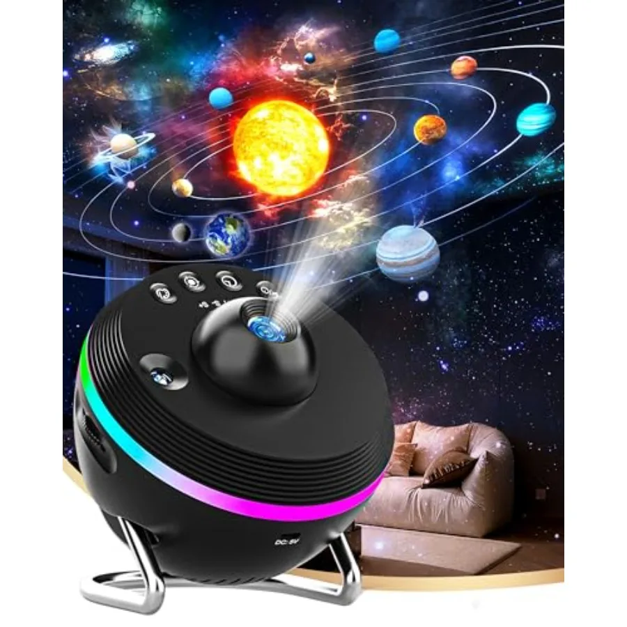 Proyector de Galaxias para Dormitorio, Planetario Casero 13 en 1 con Proyección de Estrellas, Constelaciones, Meteoros, Luna, Vía Láctea, Cielo Espacial