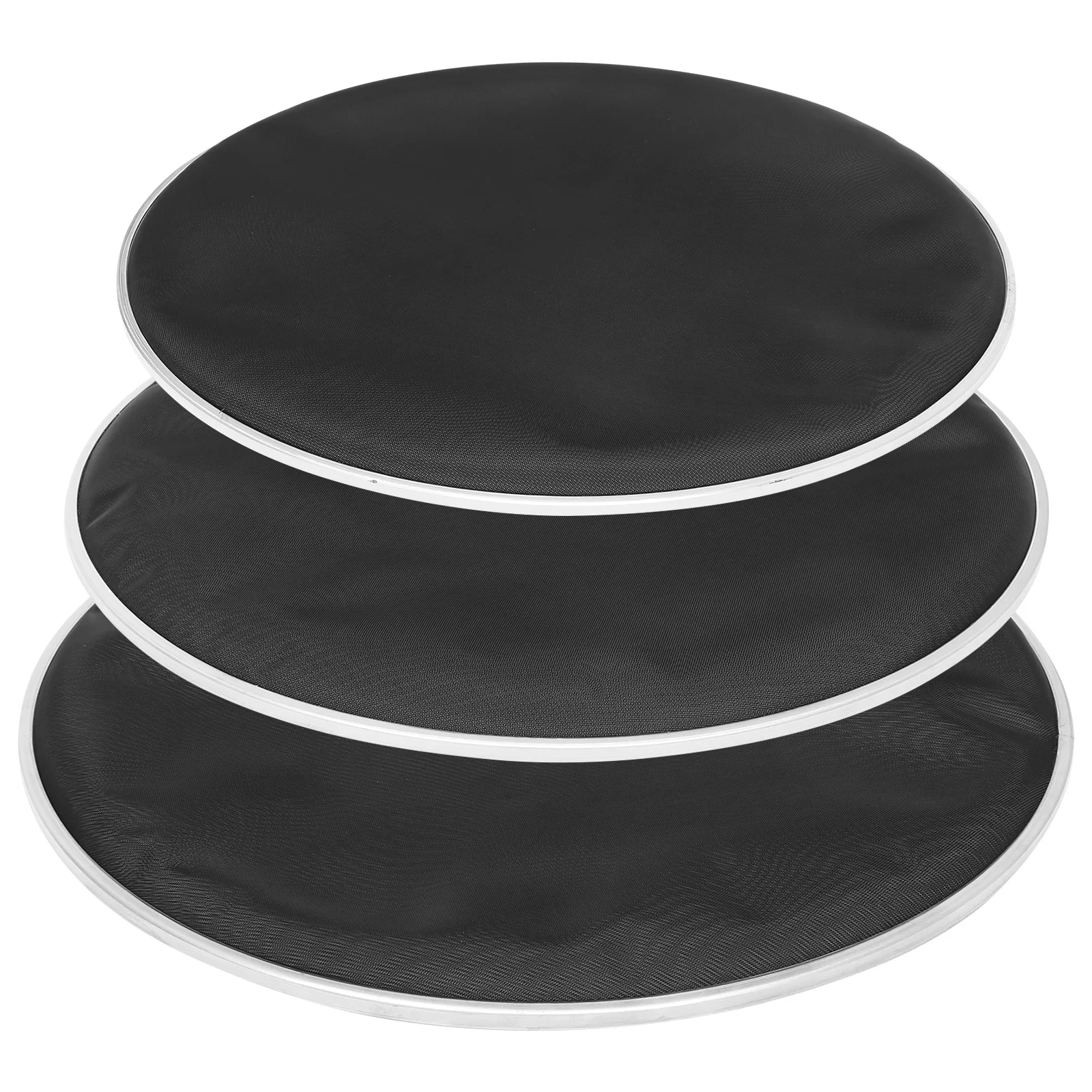 

3 Pcs Silent Reticle Drum Skin Heads Piece Set Sound Dampening Mesh Replacement Drumheads Metal Double Layer Snare