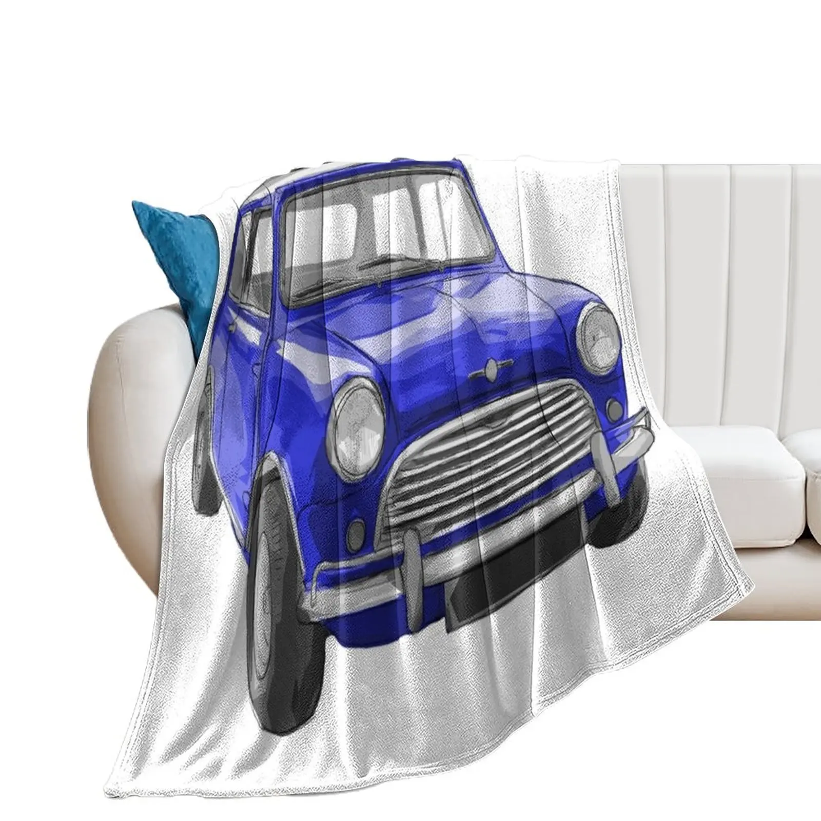 

Classic Mini Blue Throw Blanket heavy to sleep Luxury Designer Blankets