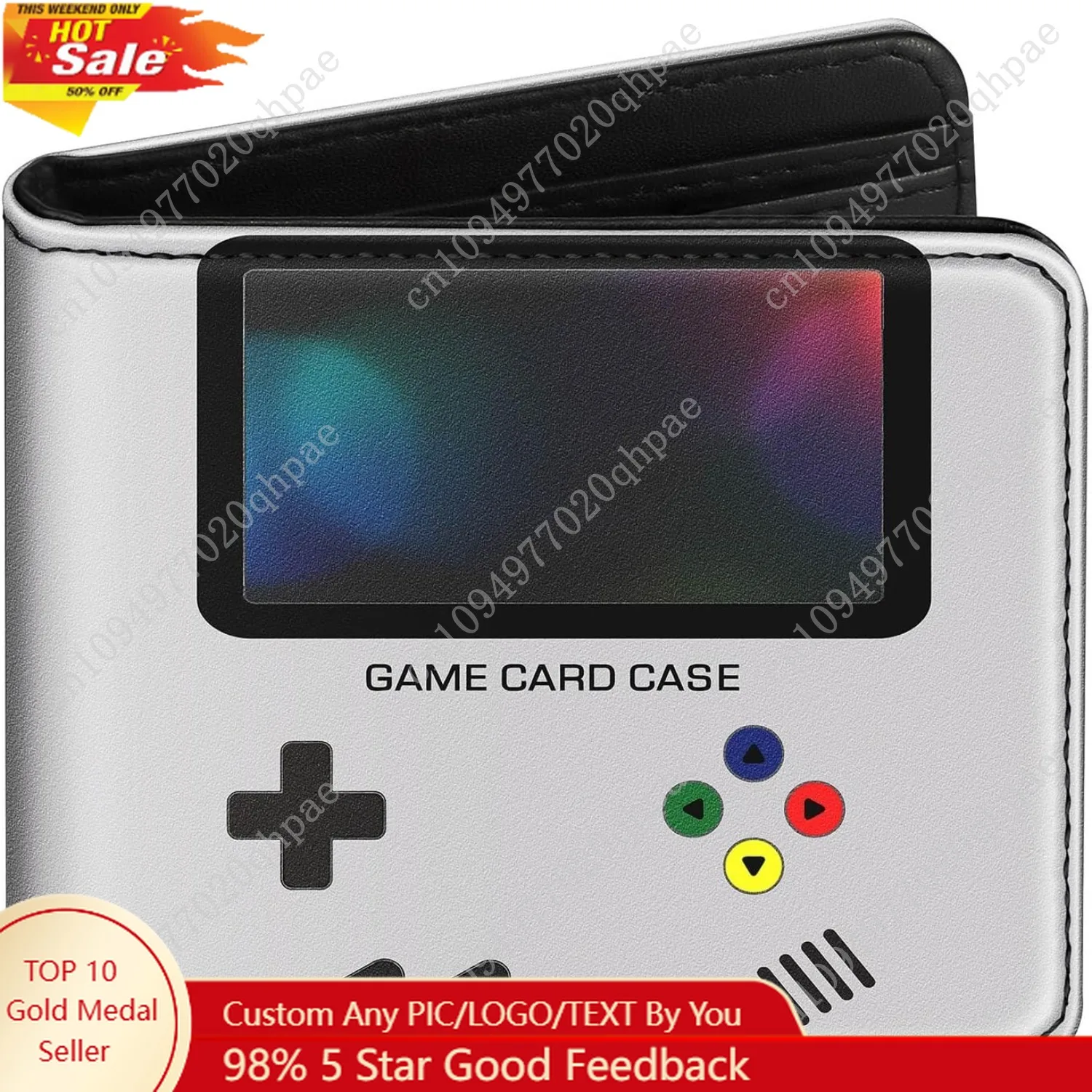 

Bistup Boys Wallet Cute Leather Bifold Wallet Video Game for Teen Boys Cool Credit Card Cash Id Holder Rfid Blocking Fun Gamer B