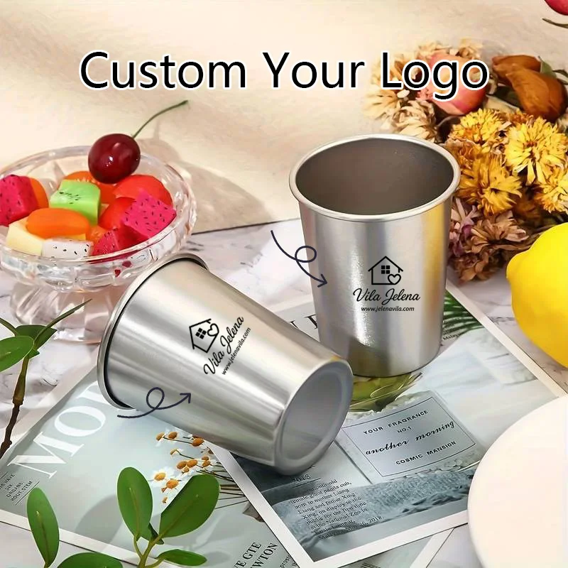 Creative customization of 10 stainless steel water cup party cup sets, suitable for restaurants, families, outdoor sports, picni