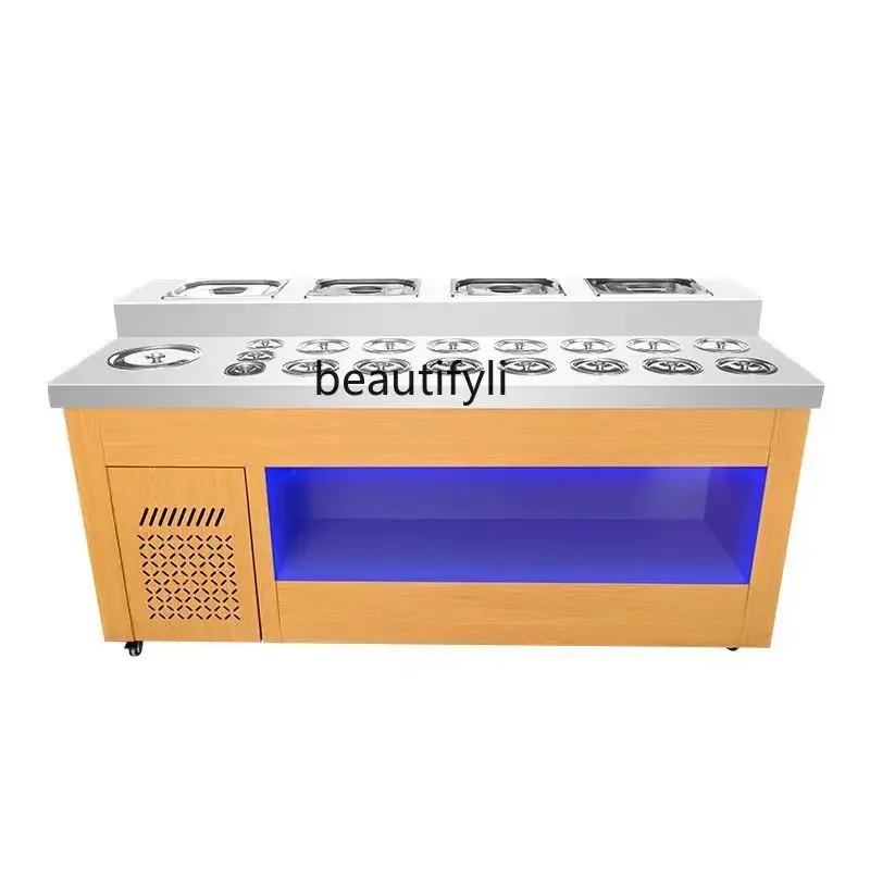 Self-service seasoning table Dipping table Commercial dining cabinet Chuansuxiang Haidilao restaurant