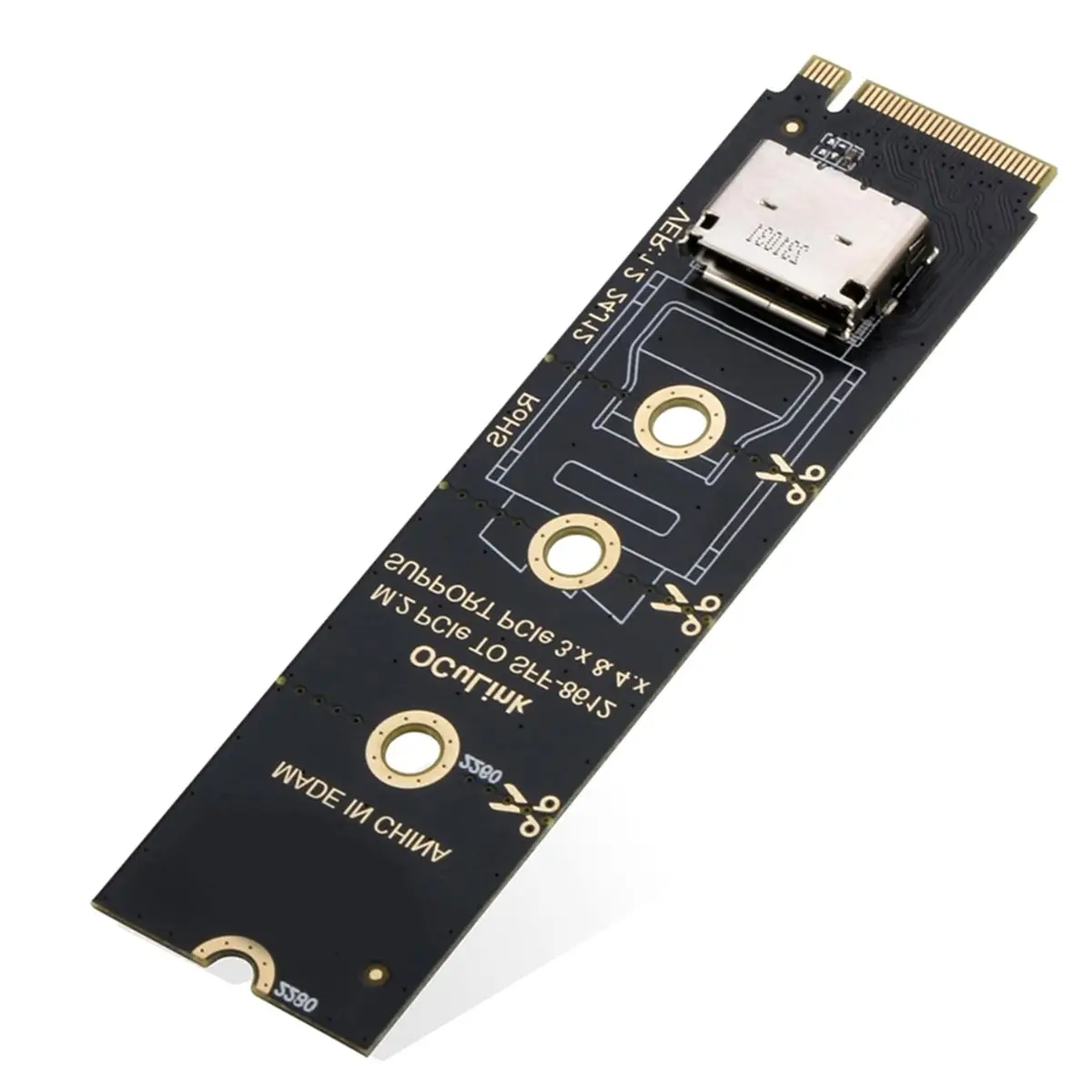 

【BRILLIANT 】NVMe to SFF-8612 Adapter RIITOP M.2 NVMe PCIe 4.0 X4 to OCuLink SFF-8611 4i Host Adapter for EGPU and SSD