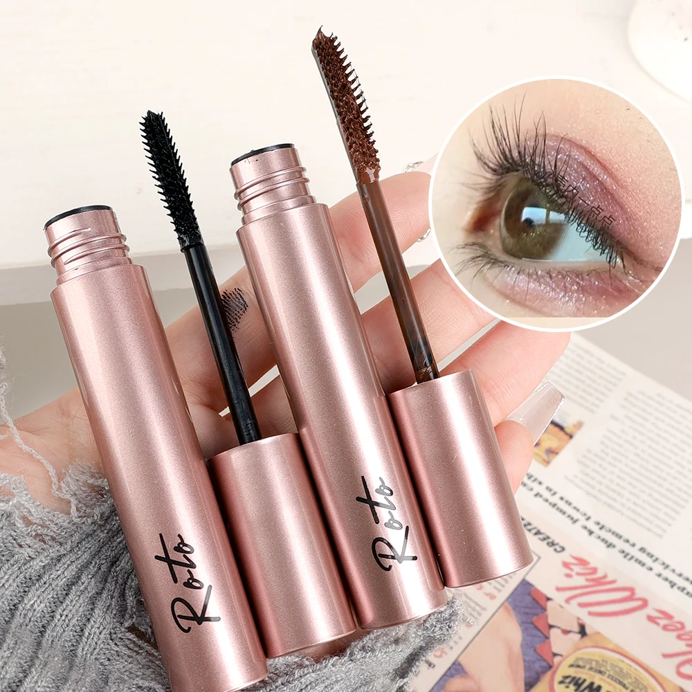 Lasting Mascara Matte Black Brown Waterproof Quick Drying Lengthening Eyelash Curled Mascara Lash Extension Women Korean Makeup