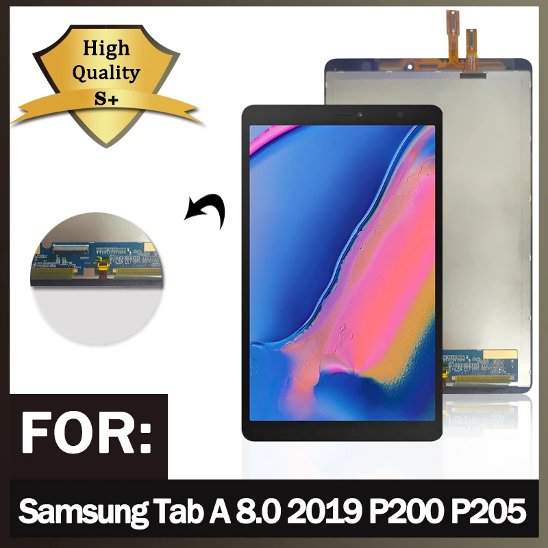 

For Samsung Tab A 8.0 2019 SM-P200 SM-P205 Display Monitor Touch Screen Digitizer Panel Glass Assembly P200(Wi-Fi) P205(3G) LCD