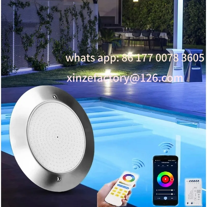 

Customizable RGB Underwater Lights 12V IP68 LED Swimming Pool Light 12W 18W 25W 35W Mobile APP control Pool Party Decoration