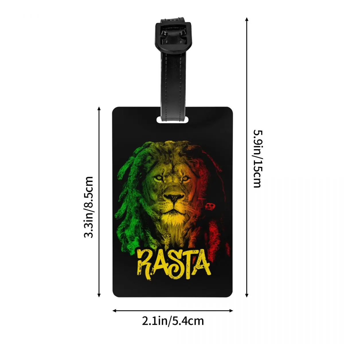 Kustom bendera Jamaika Rasta bagasi Tag Jamaican Pride koper penutup privasi Label ID