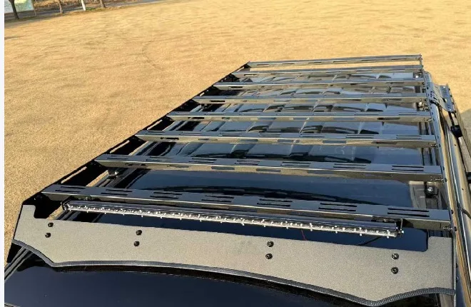 Roof Rack Cargo Basket for LC120 2003-2009 Heavy Duty Storage Holder Carbon Steel Cross Bars Black