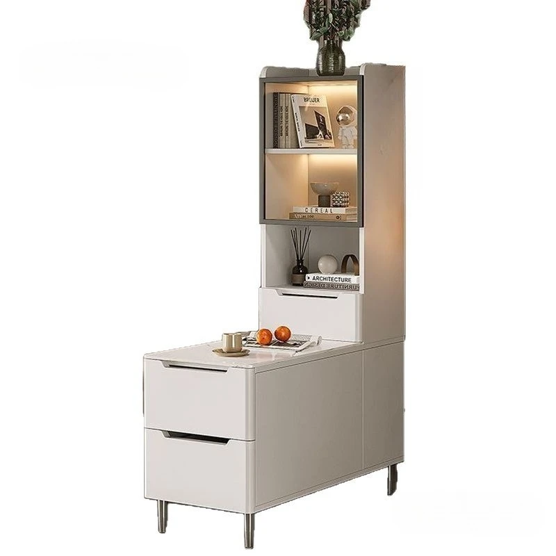 

Solid wood sofa side cabinet, rock slab sofa cabinet, partition cabinet, storage cabinet, living room light