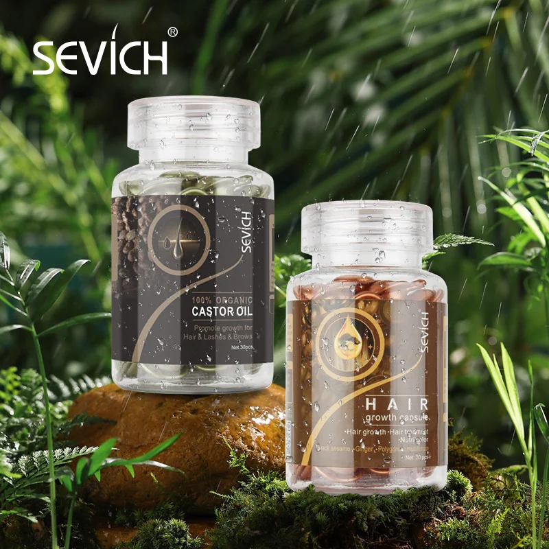 Sevich 30PCS/Bottle Hair Vitamin Capsule Ginger Serum Anti-hair loss Nourishing Repair Treatment Damaged Hair Growth Capsule