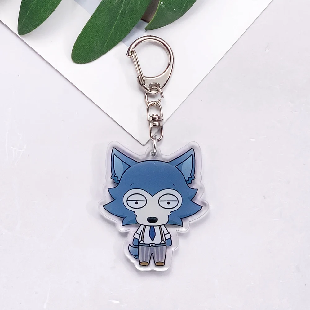 شخصيات أنيمي Beastars سلسلة مفاتيح مصنوعة من الأكريليك اكسسوارات Kawaii مضحك حقيبة سحر الإبداعية على ظهره قلادة كيرينغ هدايا لمحبي