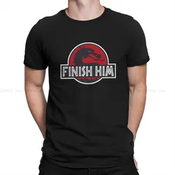 Mortal Kombat Fighting Game Newest TShirt for Men Finish Him Round Neck Polyester T Shirt Personalize Gift Clothes OutdoorWear