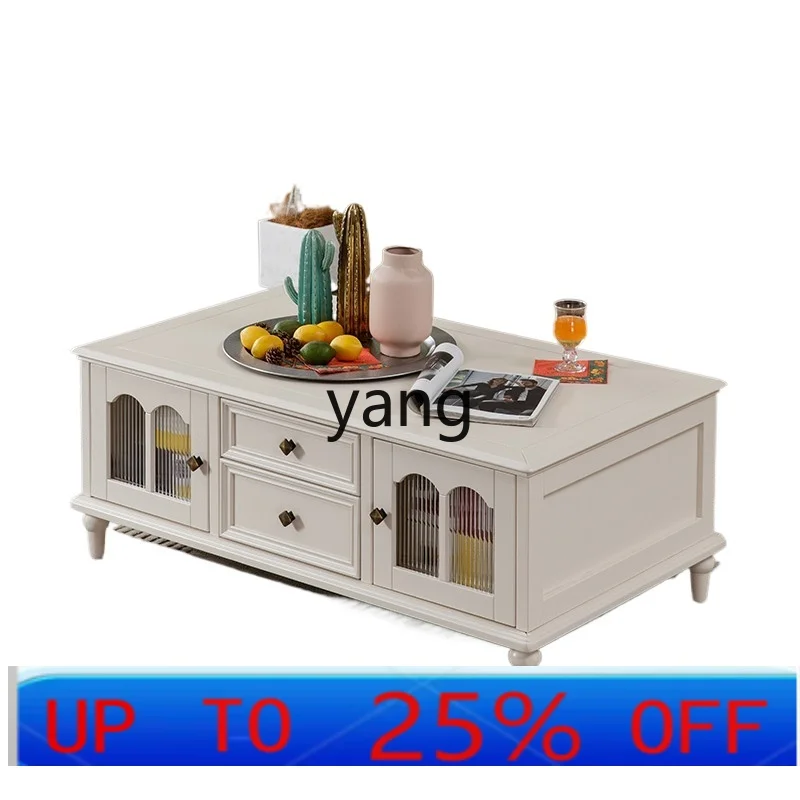 

LTT American atmosphere living room high-end light luxury French cream style white square