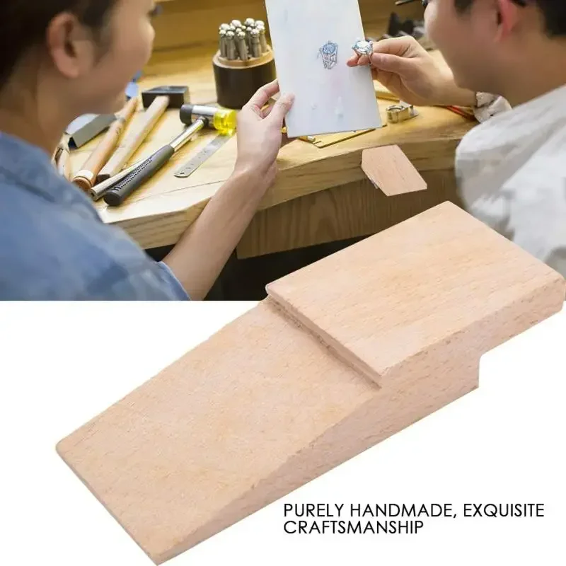 1Pc Wooden Stopper Craftsman Table Handmade DIY Jewelry Making Work Table Tool for Gold Silver Craft