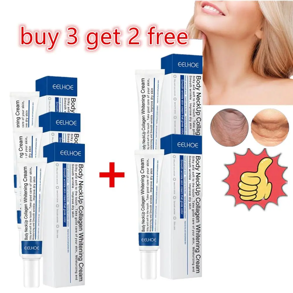 5 Pcs Neck Anti-Wrinkle Cream Collagen Wrinkle Removal Anti-aging Firm Whitening Brighten Moisturizingn Skin Care Fine Lines