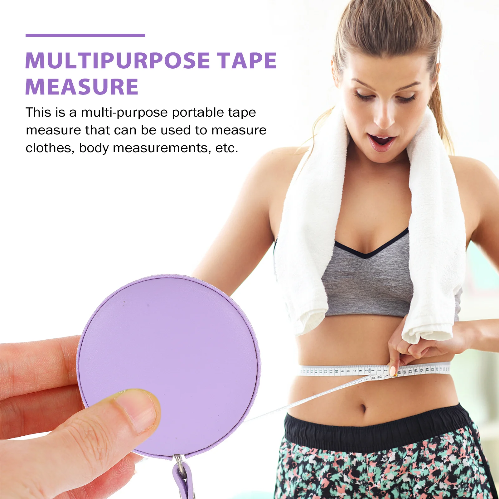 

1Pcs 1.5m Measuring Tape PU Small Body Ruler Automatic Retractable Lightweight Portable Fashionable Design Useful Sewing