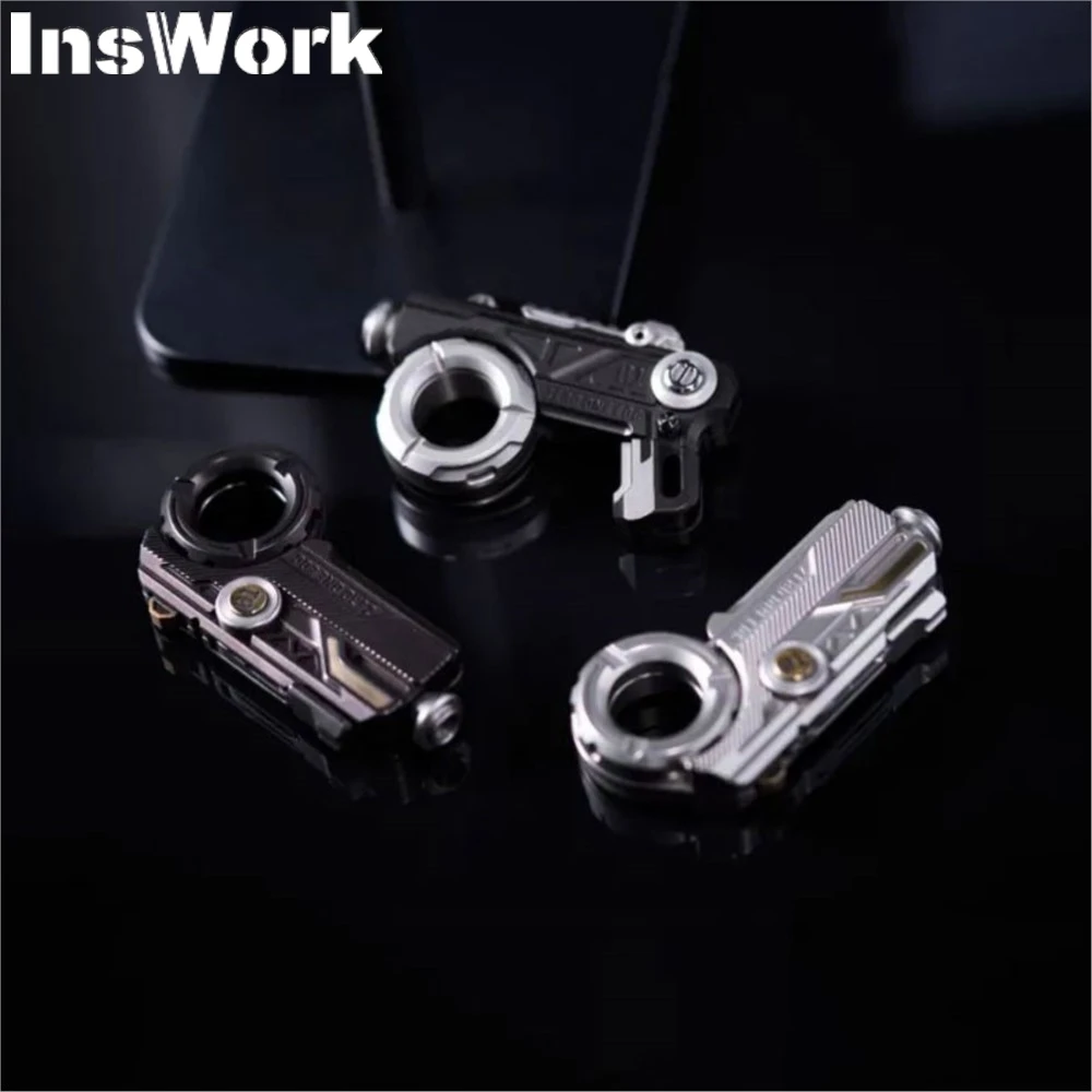 STOCK 01edc Knight 2.0 Mechanical Finger Ring Multifunctional Toy Mechanical Pressing Figet Antistress Relaxing Fidget Toys