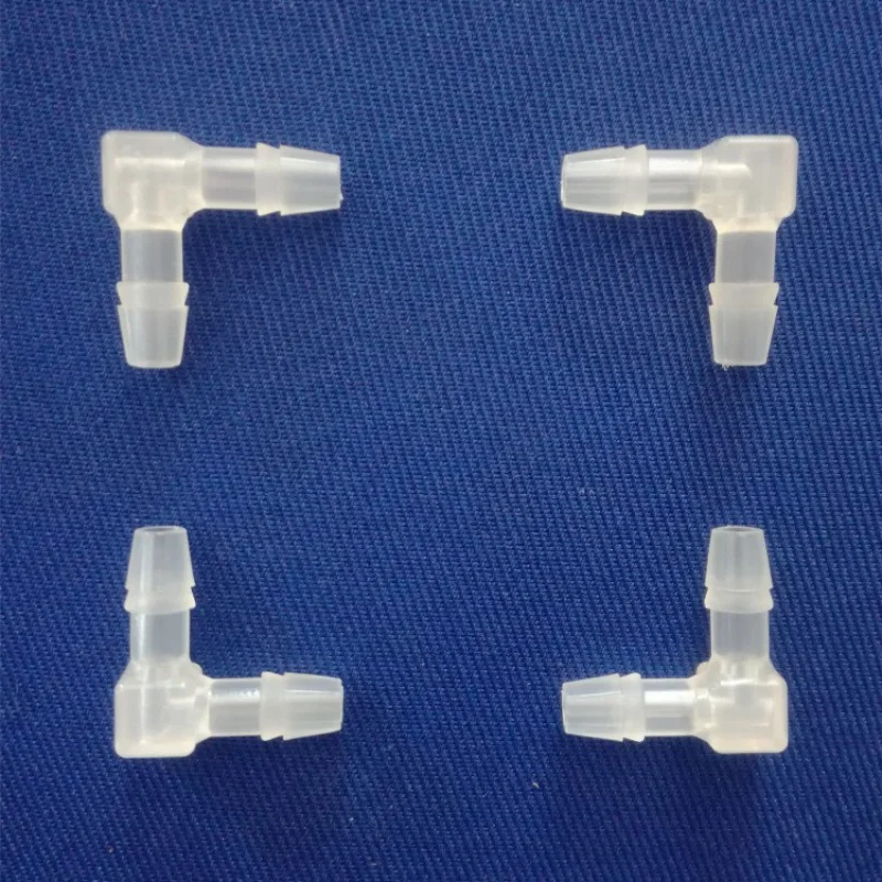 100PCS SETS Factory Wholesale Food Grade Transparent PolypropylenePPL5mmGas Oil Aquarium Plastic HoseLType Bending Joint