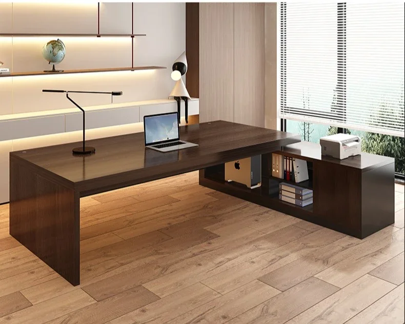 Office Furniture Leading Manager Light Luxury Large Class Desk Single Computer Desk Book Desk Chair Combination