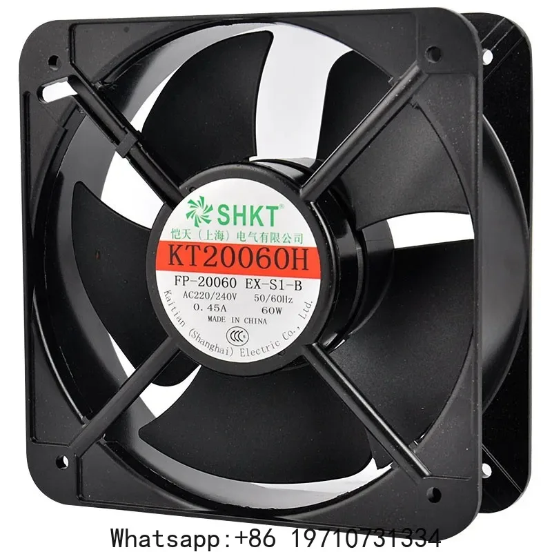 KT20060H Cooling Fan 220V 60W 0.45A Industrial Axial Fan Welding Cabinet Distribution Box Cooling Blower