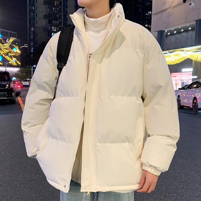 Autumn Winter New Men's Hooded Parkas Solid Warm Couple Jacket Outdoor Casual Outwear Coats Men Cotton Padded Sports Jackets