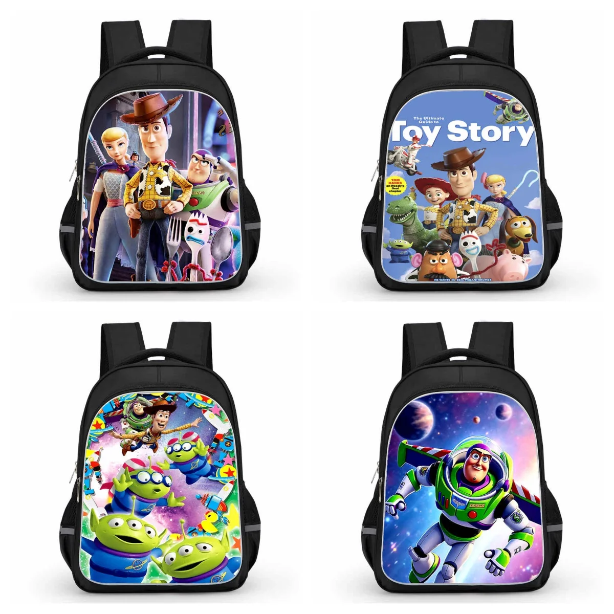 

Cartoon Disney Toy Story 5 School Bags for Boys Girl,16IN School Backpack with Double Zipper Pocket,Large Child Backpack