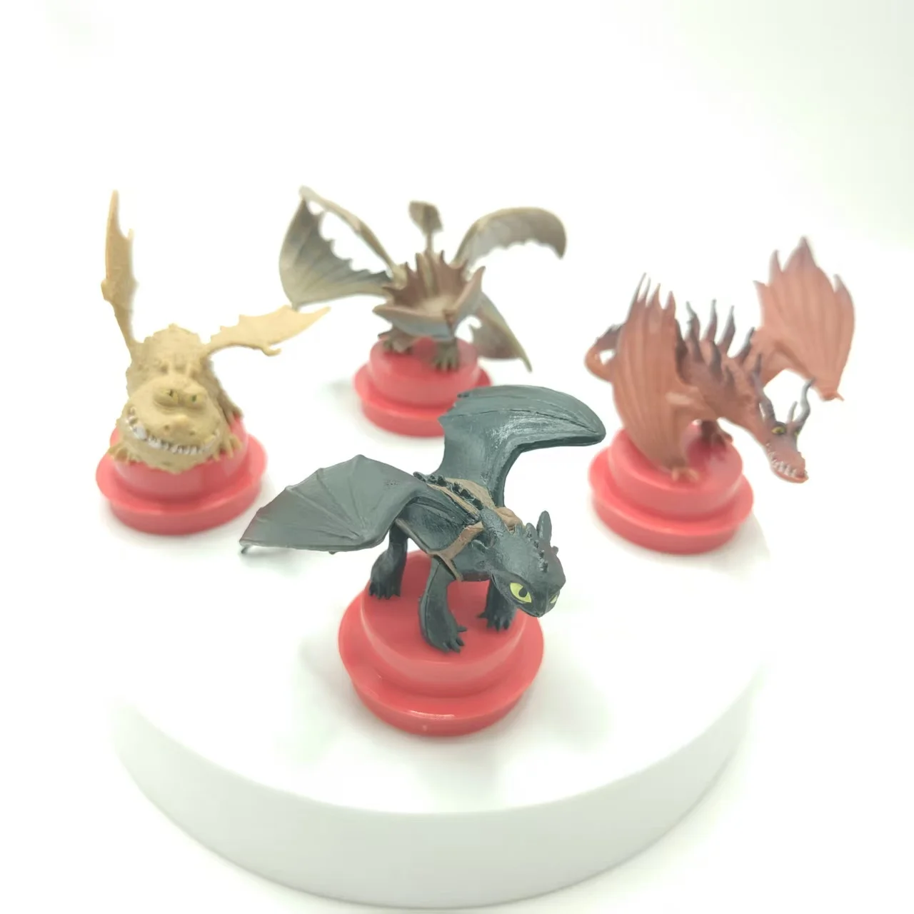 How To Train Your Dragon 3 Hidden World Complete 4 Figures Toothless Light Fury Hiccup Astrid Model Action FIgures Toy Gift