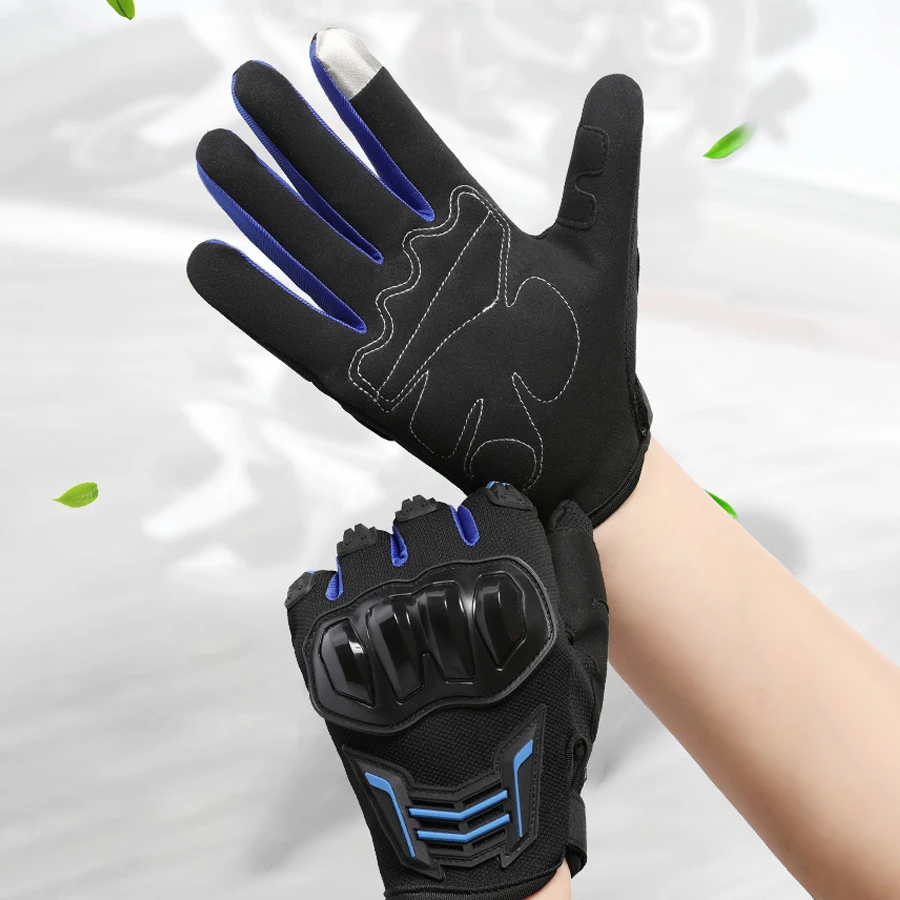قفازات الدراجات النارية الصيف الصلب المفصل قفازات ركوب الخيل لمس دراجة نارية قفازات للدراجة الترابية موتوكروس