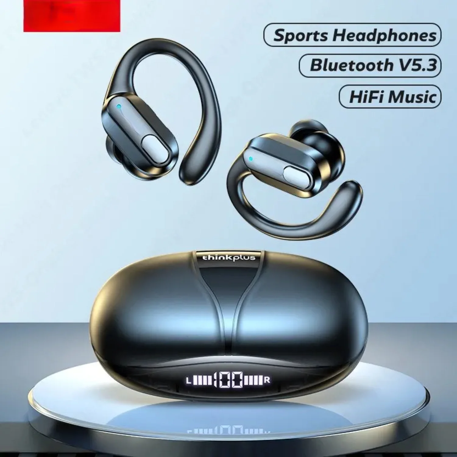 XT80 Sports Wireless Headphones with Mics, Button Control, LED Power Display,Hifi Stereo Sound