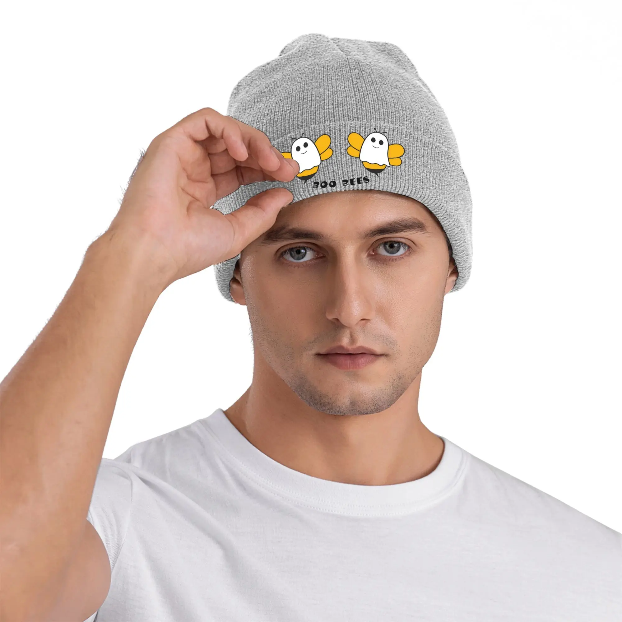 Boo Bees Beanie Hats  Bonnet Hats Men Women Unisex Cool Hippie Skullies Beanies Spring Design Warm Caps