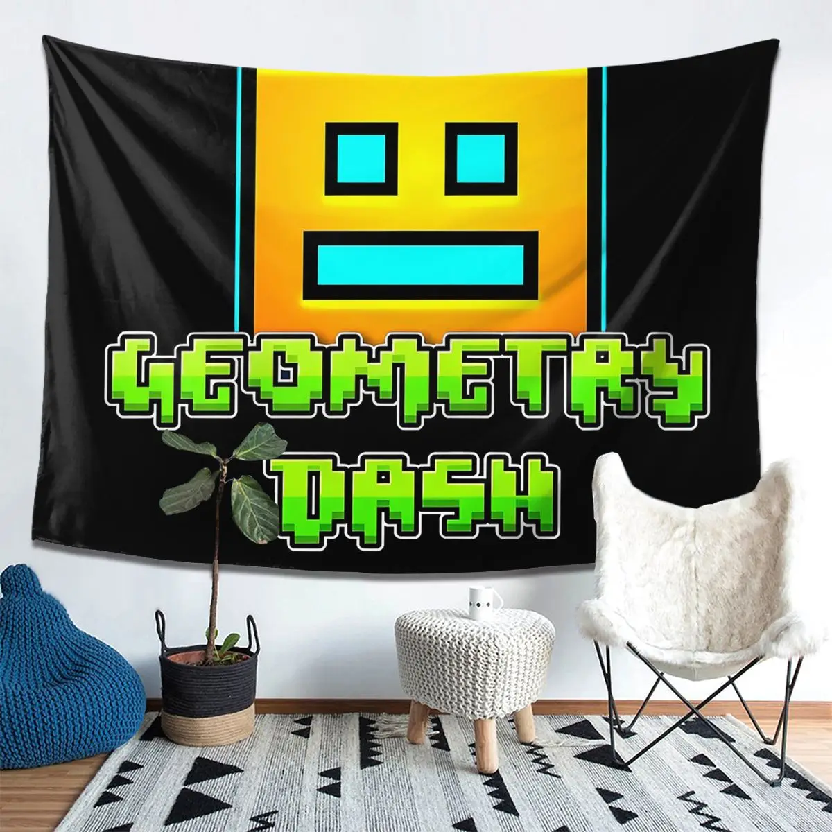 

Гобелен с геометрической пришеской, украшение, художественные эстетические гобелены для гостиной, спальни, дома, настенная ткань, настенная подвеска