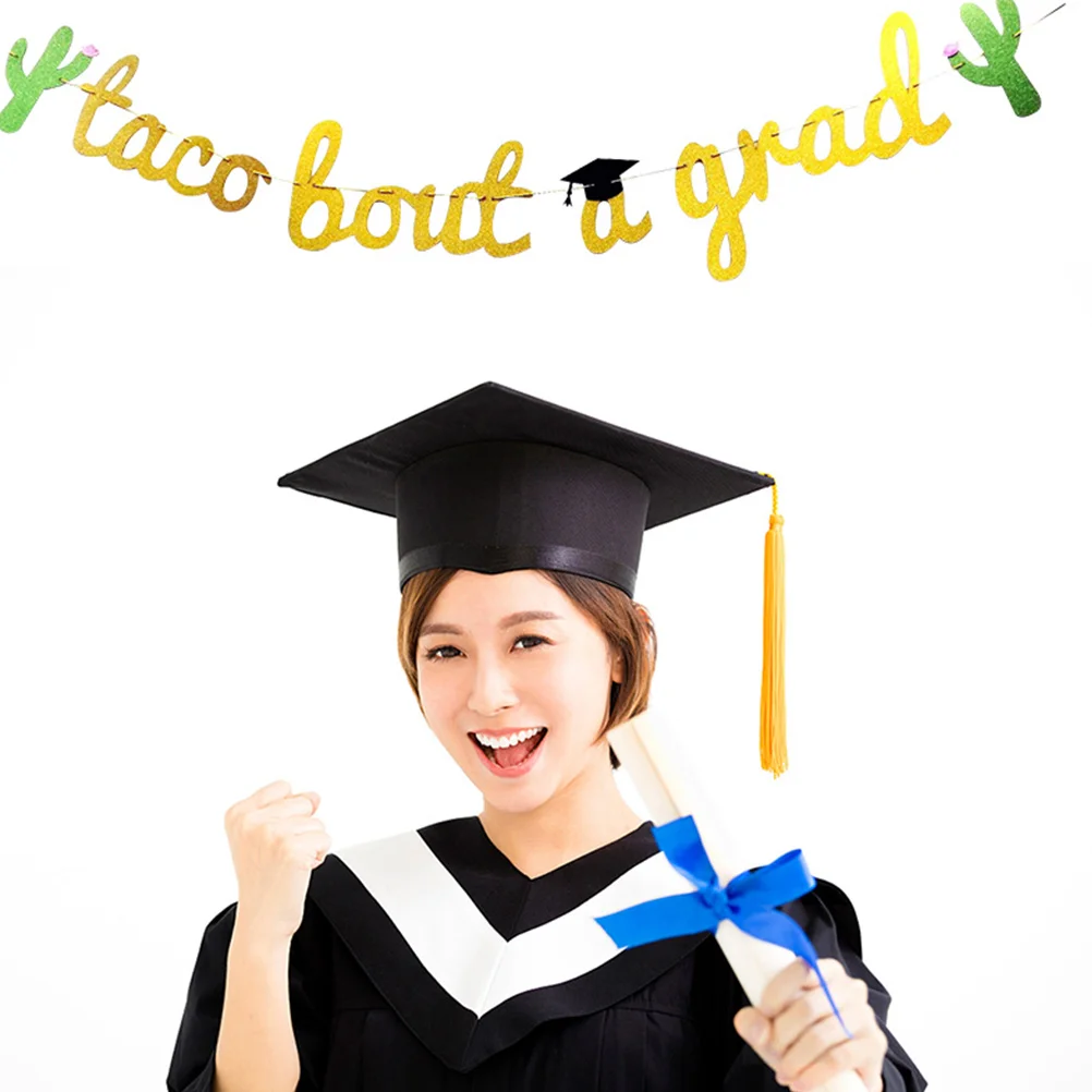 

Graduation Cap 2021 Graduation Party Bunting Paper Banner Bunting Supplies Creative Woman Latte Props