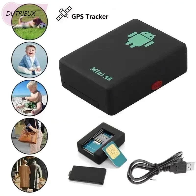 Small GPS Tracker Mini A8 GSM GPRS LBS LocatorAdapter Free Real Time Car Kids Family PetTracking Device