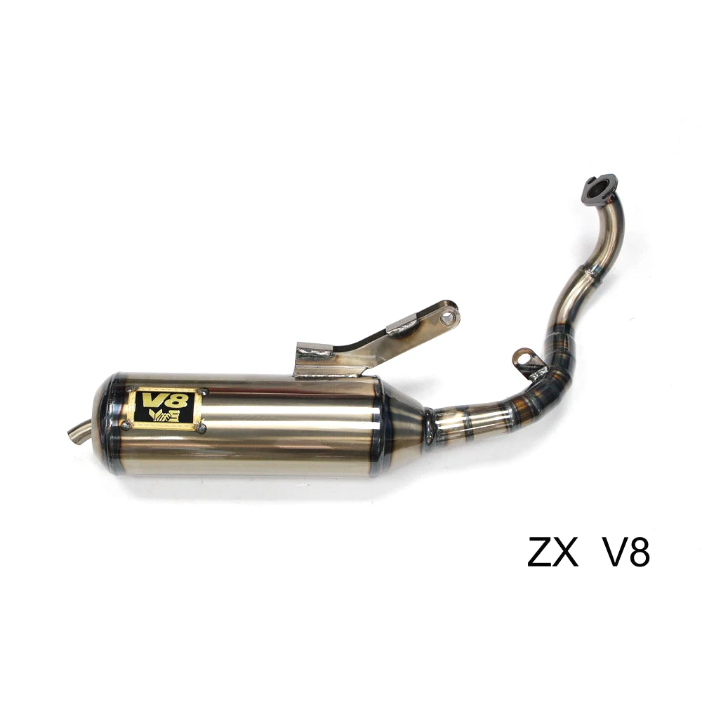 Motorcycle V8 exhaust pipe Full Exhaust System for JOG V8 DIO V8 BWS V8 ZX V8 DIO90 RR DIO 26AA ZX 26AA